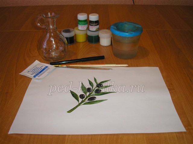 Розпис скляного глека. Майстер-клас