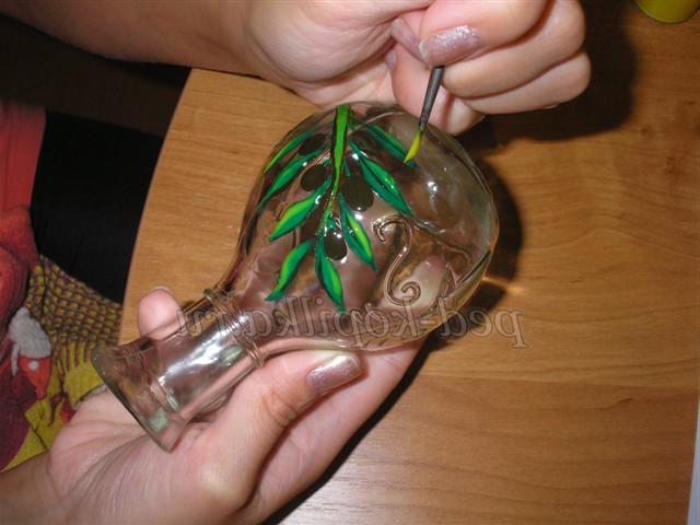 Розпис скляного глека. Майстер-клас