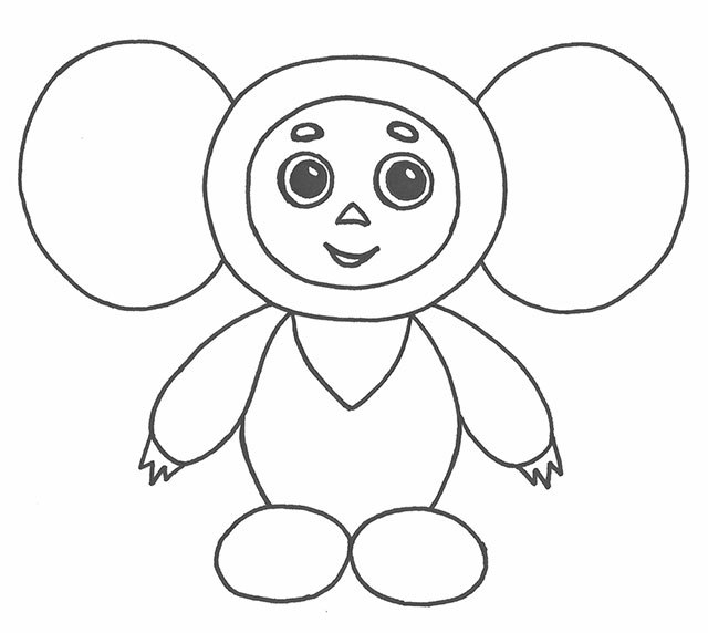 розмальовка Чебурашка