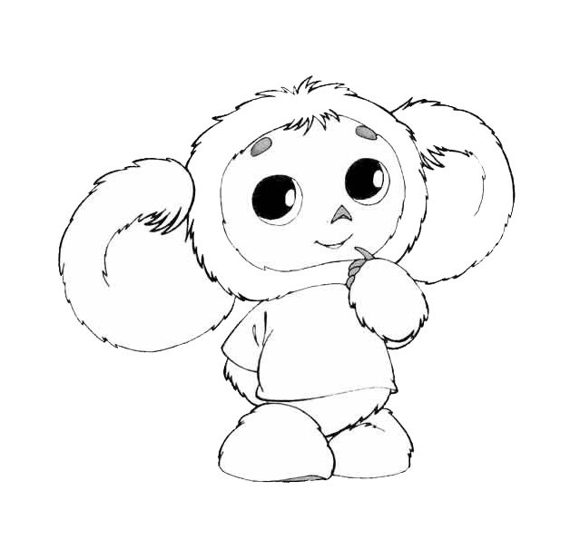 розмальовка Чебурашка