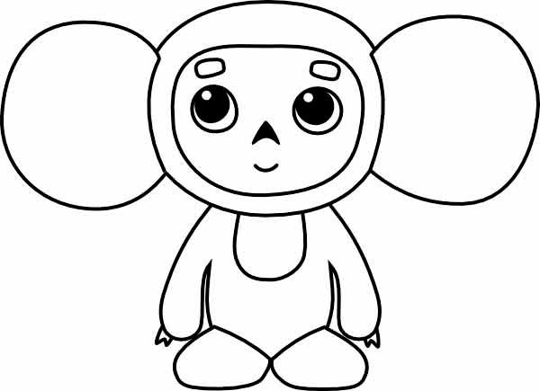 розмальовка Чебурашка