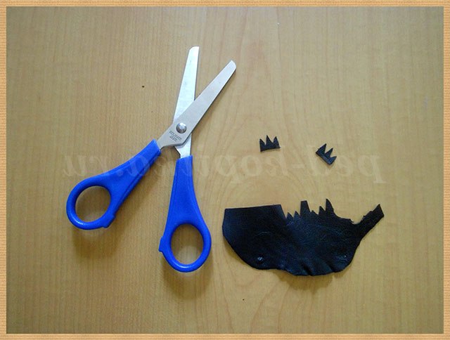 Аплікація з чаю і круп. Чебурашка