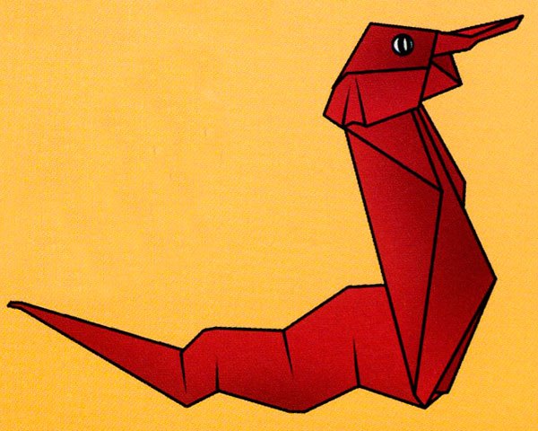 змія орігамі