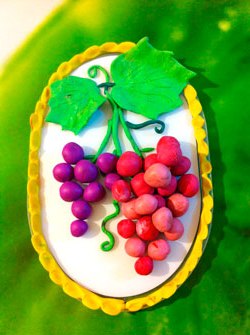 Пластилинография. Виноград