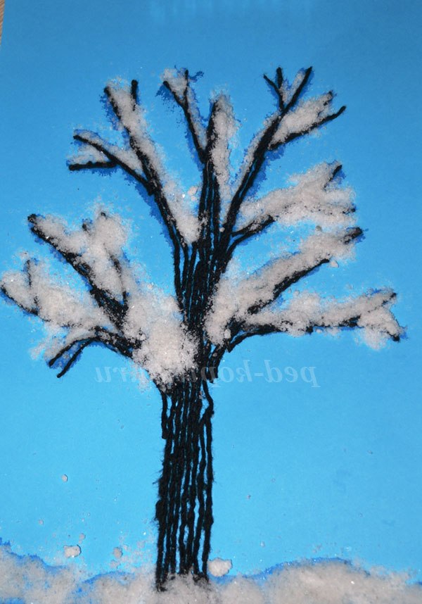 Дерево в снігу. Майстер-клас