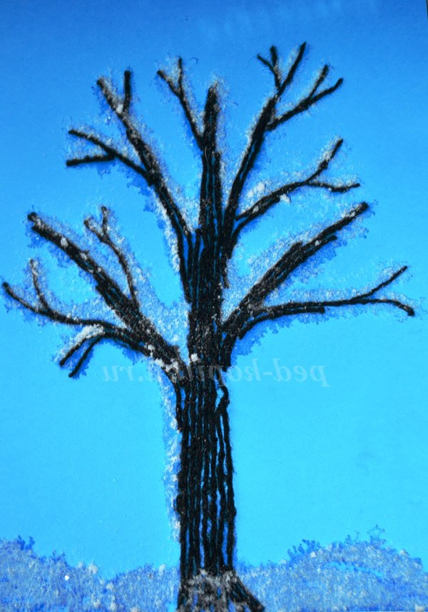Дерево в снігу. Майстер-клас