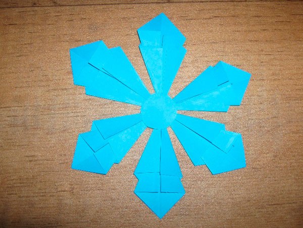 сніжинка орігамі