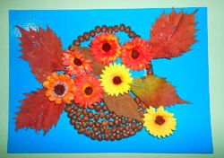 Осіння композиція з непридатного матеріалу