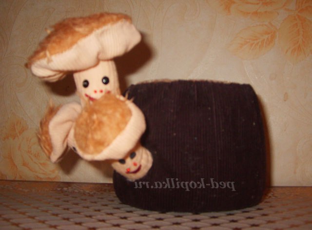 Скарбничка. Гриби на пеньку своїми руками