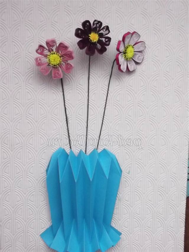 Картина з квітами. Квіллінг майстер клас Картина з квітами. Квіллінг майстер клас