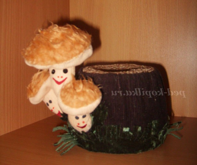 Скарбничка. Гриби на пеньку своїми руками