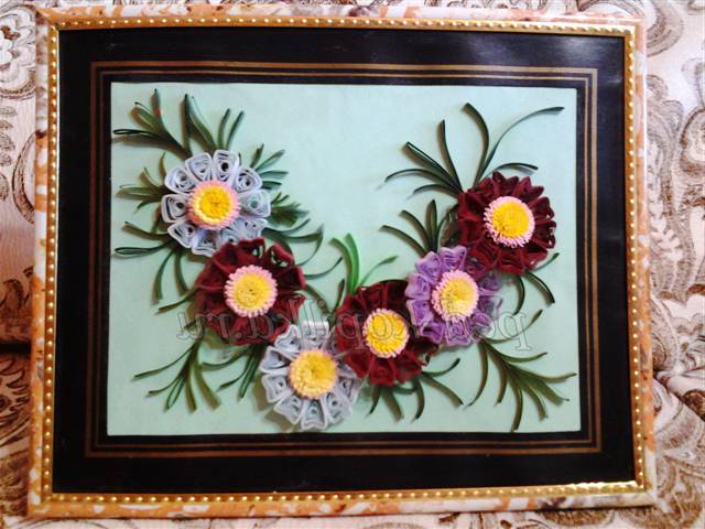 Картина з квітами. Квіллінг майстер клас Картина з квітами. Квіллінг майстер клас