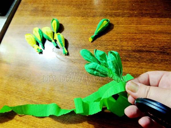 Гладіолуси з гофрованого паперу. Майстер-клас Гладіолуси з гофрованого паперу. Майстер-клас