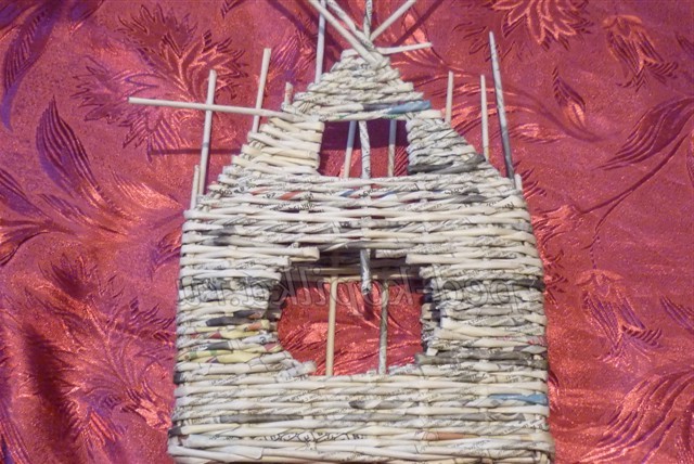 Плетіння з газетних трубочок. Майстер-клас годинник