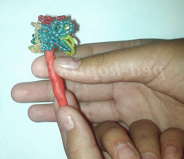 Дерево з бісеру. Майстер-клас. Фото 13