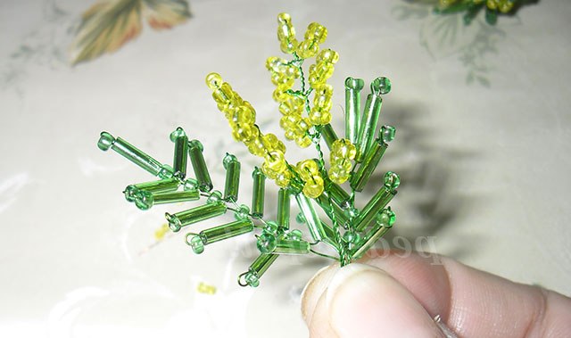 Мімоза з бісеру. Майстер-клас