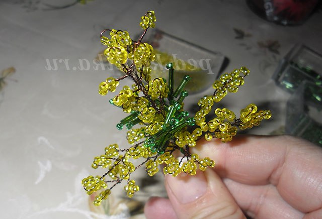 Мімоза з бісеру. Майстер-клас