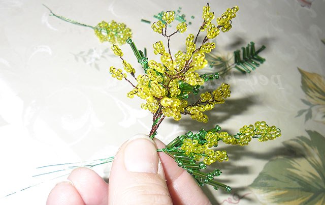 Мімоза з бісеру. Майстер-клас