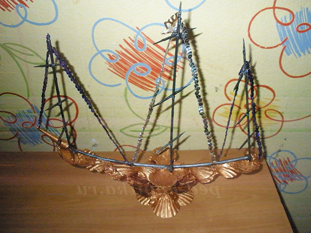 Вітрильник з черепашок. Майстер-клас