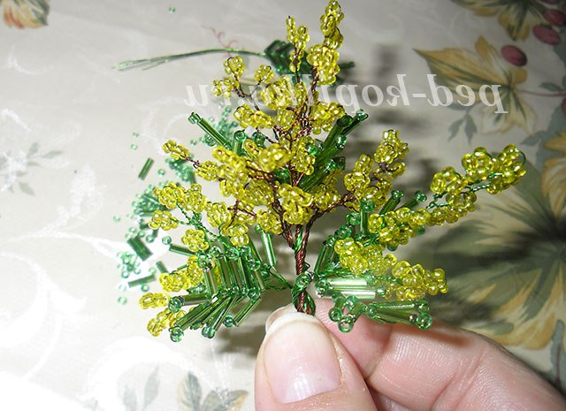 Мімоза з бісеру. Майстер-клас