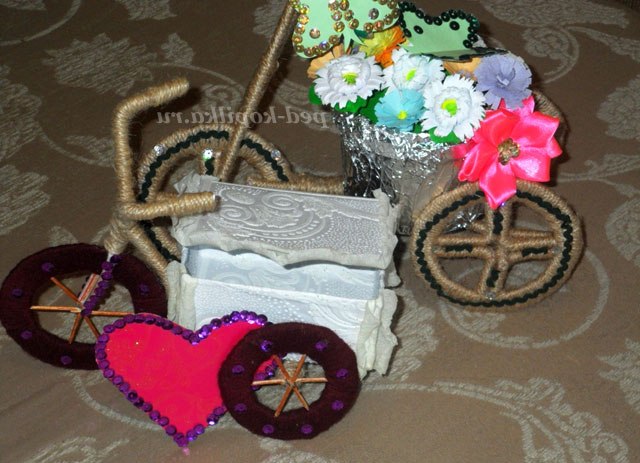 Велосипед кашпо з шпагату. Майстер-клас