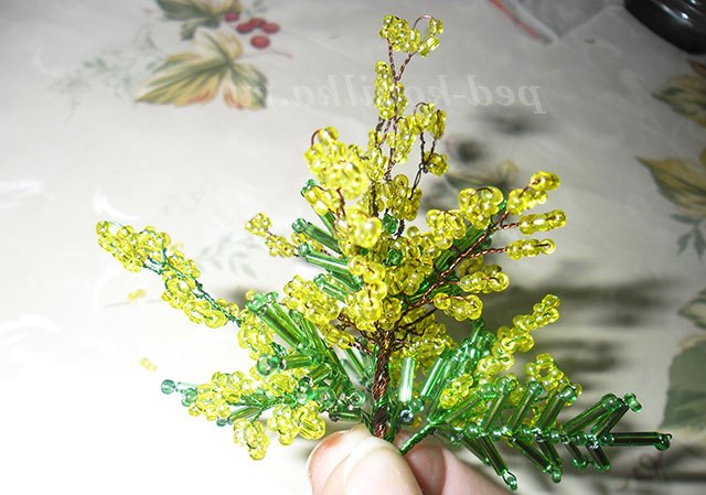 Мімоза з бісеру. Майстер-клас