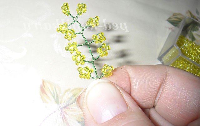 Мімоза з бісеру. Майстер-клас