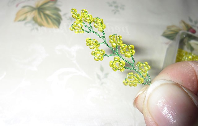 Мімоза з бісеру. Майстер-клас