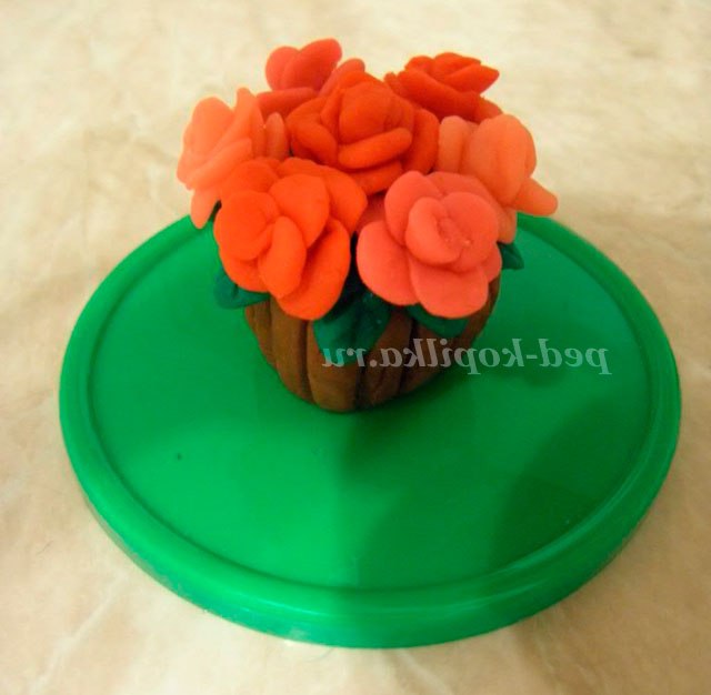 Троянди з маси для ліплення своїми руками