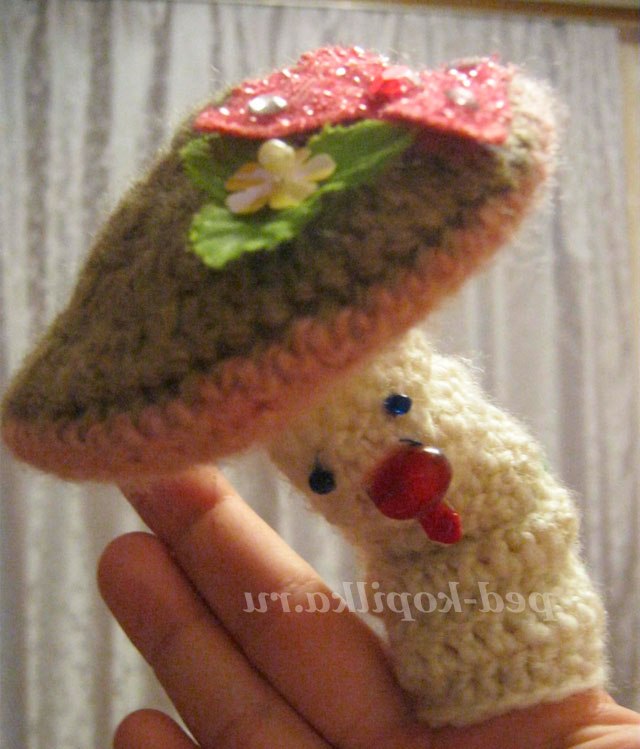 Гриб боровик. В'язання гачком