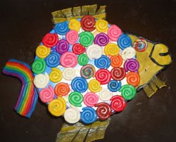 Аплікація з пластиліну. Золота рибка