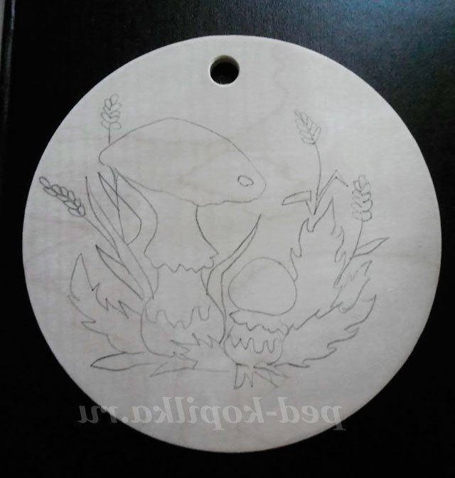 Мозаїка з яєчної шкаралупи. Мухомор