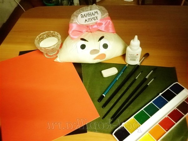 малювання манною крупою