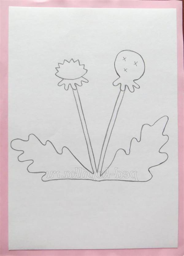 Малювання кульбаб в дитячому садку