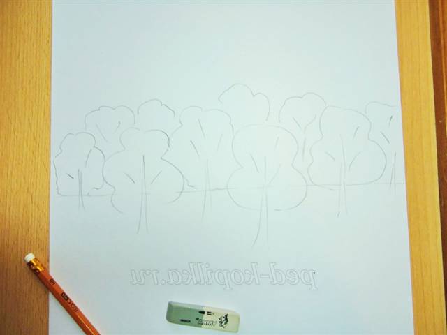 заняття з малювання на тему Осінь