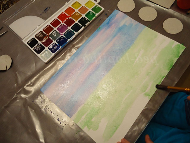 Кульбабки в техніці набризк. Майстер-клас