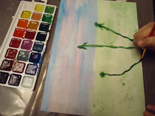 Кульбабки в техніці набризк. Майстер-клас