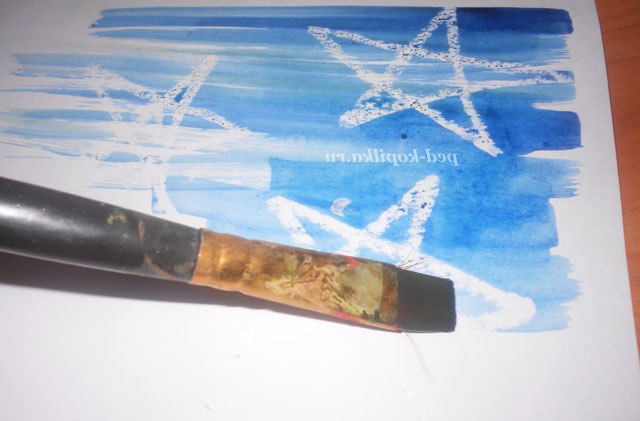 Малювання воском. Зоряне небо