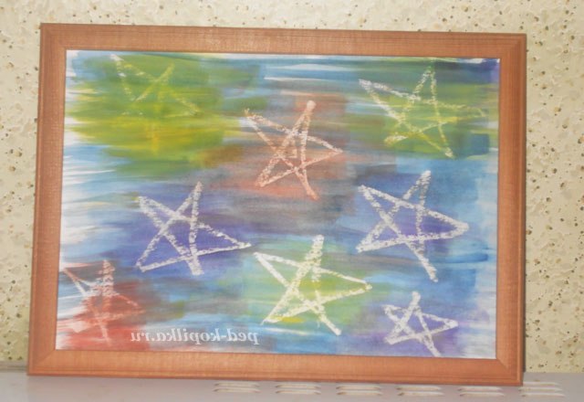 Малювання воском. Зоряне небо