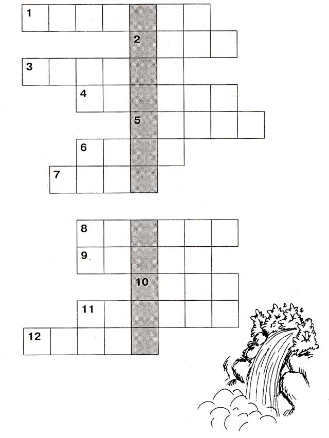 Кросворд по темі: Природні об'єкти землі