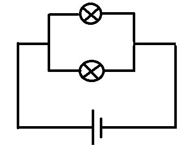 Схематичне зображення Паралельного з'єднання провідників