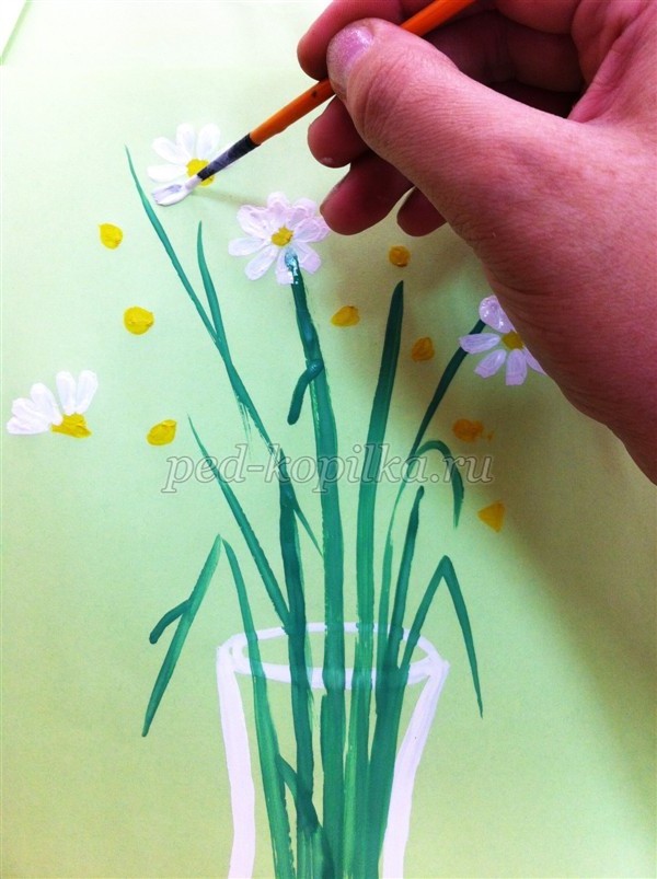 Малювання ромашок. Майстер-клас Малювання ромашок. Майстер-клас