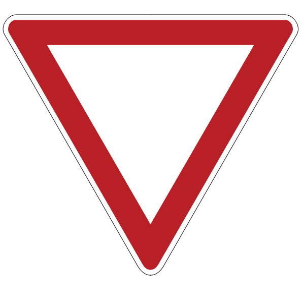 знак поступіться дорогу