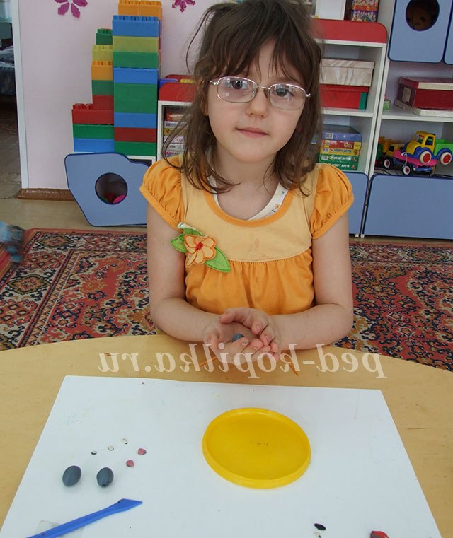 Аплікація з пластиліну. Котик Барсик