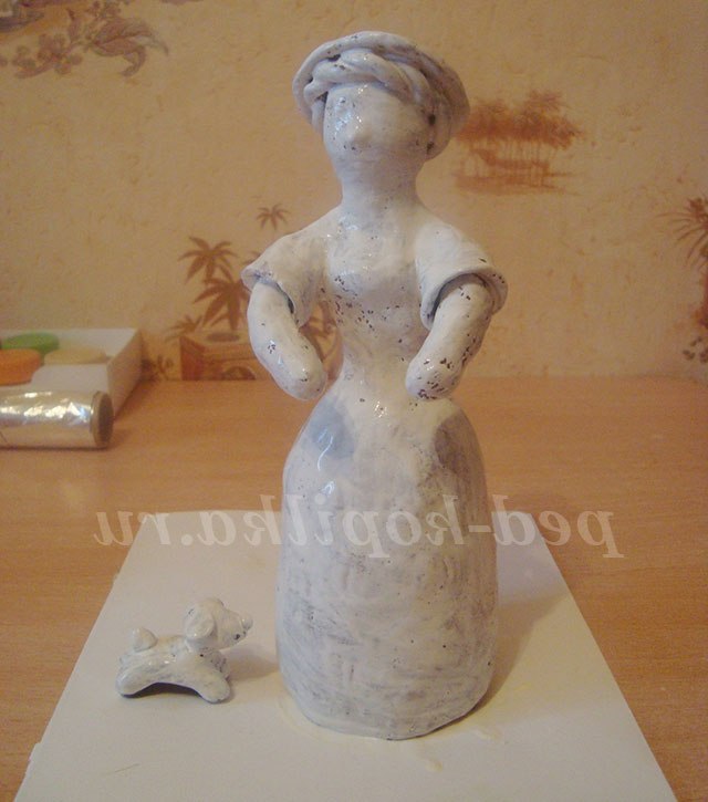 Ліплення з пластиліну фігур на каркасі