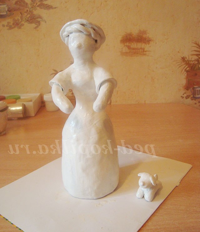 Ліплення з пластиліну фігур на каркасі