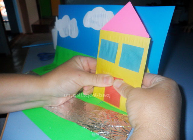 Об'ємна аплікація. Будиночки