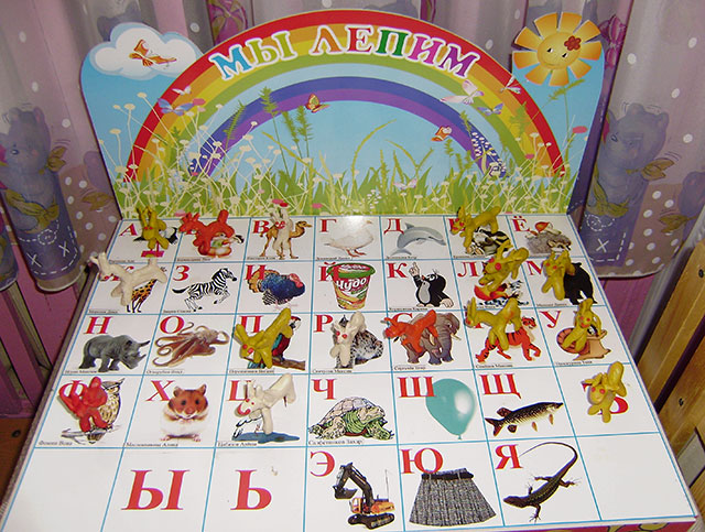 Підставка для виробів і робіт з пластиліну