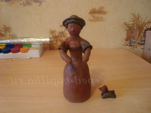 Ліплення з пластиліну фігур на каркасі