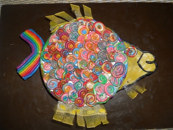 Аплікація з пластиліну. Рибка